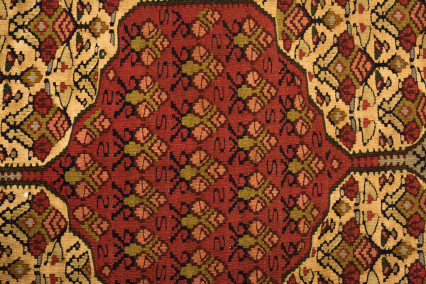 Old Seneh Kilim Rug 369cm x 87cm / 12'1'' x 2'10'' - Image 3