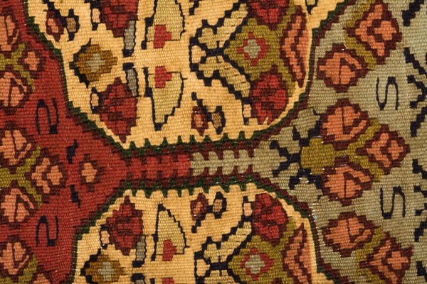Old Seneh Kilim Rug 369cm x 87cm / 12'1'' x 2'10'' - Image 4