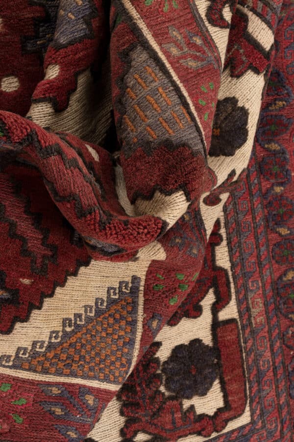 Handmade Afghan Barjasta Area Rug 265cm x 204cm / 8'9'' x 6'8'' - Image 2