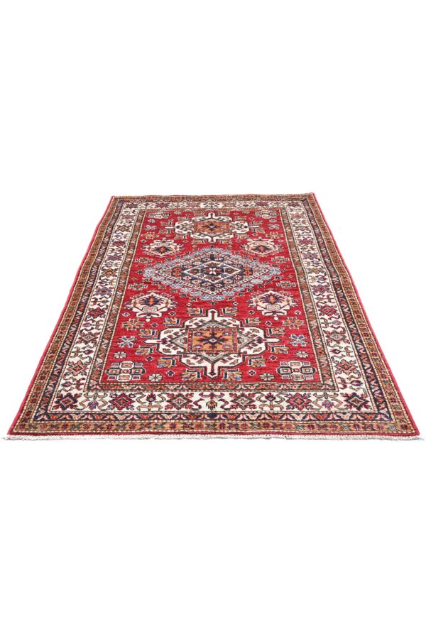 Fine Kazak Handknotted Afghan Rug 180cm x 130cm / 6ft x 4ft 3in - Image 3