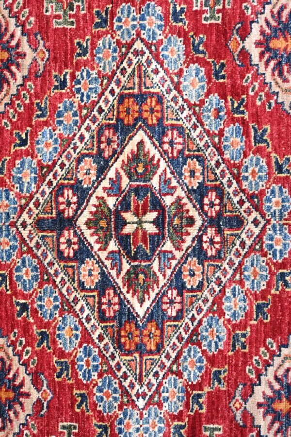 Fine Kazak Handknotted Afghan Rug 180cm x 130cm / 6ft x 4ft 3in - Image 2