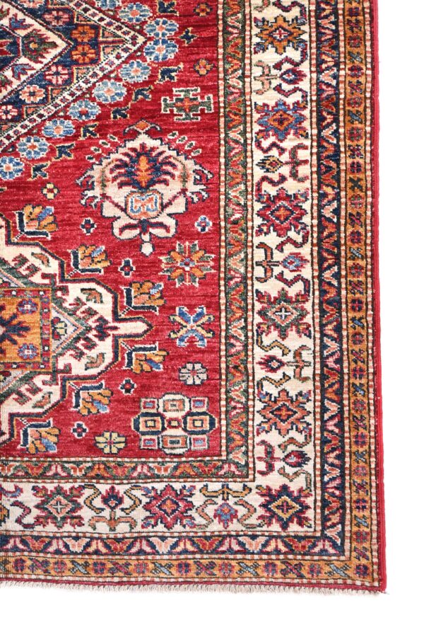 Fine Kazak Handknotted Afghan Rug 180cm x 130cm / 6ft x 4ft 3in - Image 4