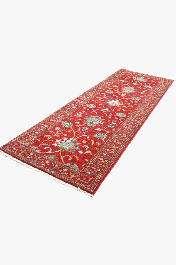 Sultani Handknotted Afghan Runner 245cm x 83cm / 8ft 1in x 2ft 9in - Image 5