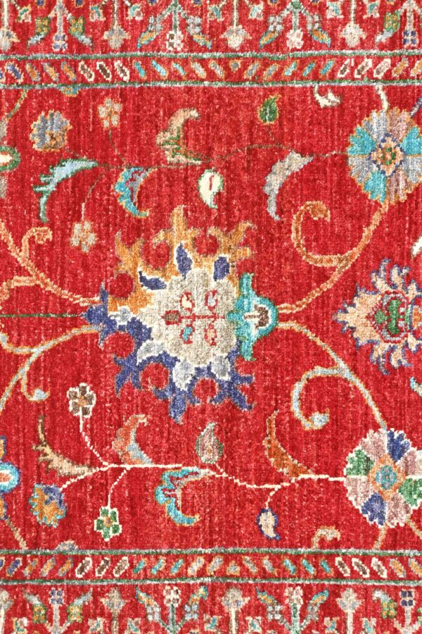 Sultani Handknotted Afghan Runner 245cm x 83cm / 8ft 1in x 2ft 9in - Image 3