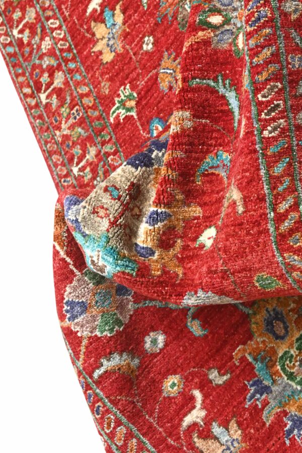 Sultani Handknotted Afghan Runner 245cm x 83cm / 8ft 1in x 2ft 9in - Image 6